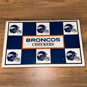 Vintage NFL Denver Broncos Football Collectible Checkers Board Game
